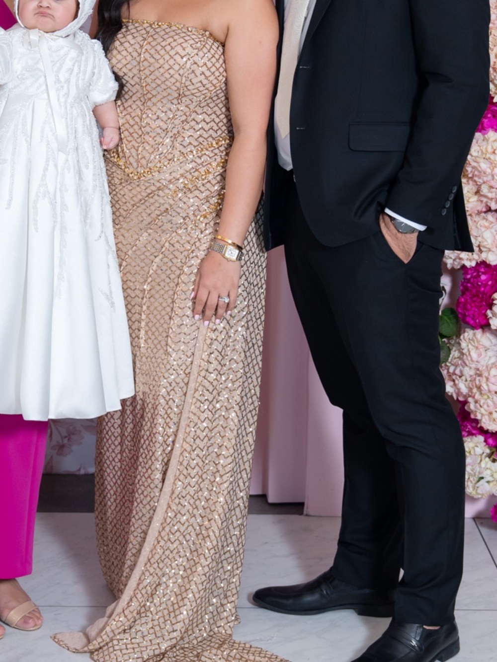 Elegant embellished  sequin evening maxi gown